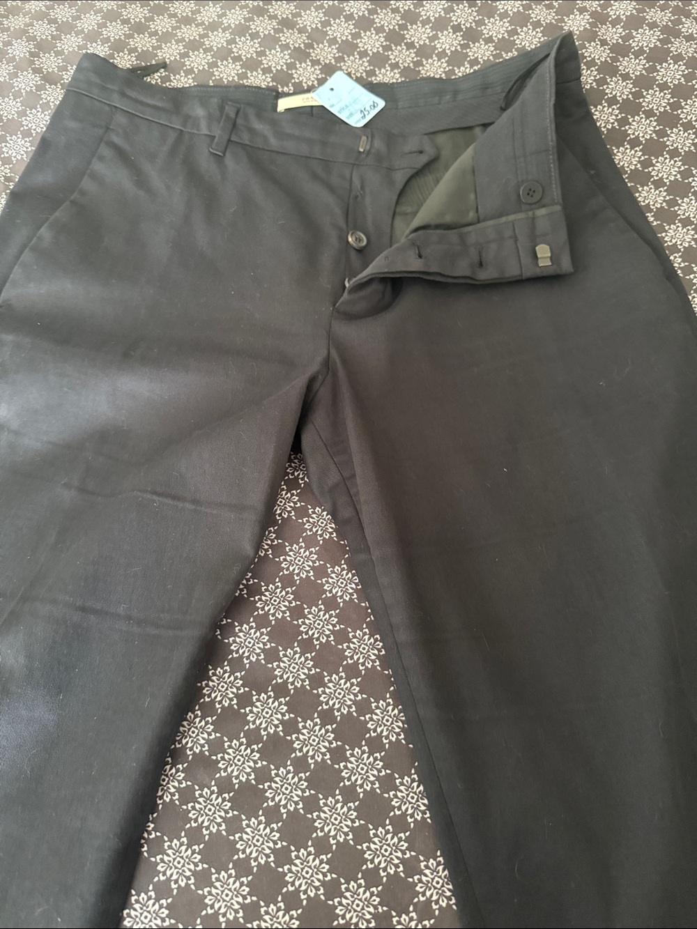 Prada Men's Black Dress Pants - Straight Leg - Picture 12 of 14